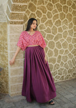 Thumbnail for Jyoti Fashion Women's Wine Printed with Sequins Chinon Anarkali Dress - Distacart