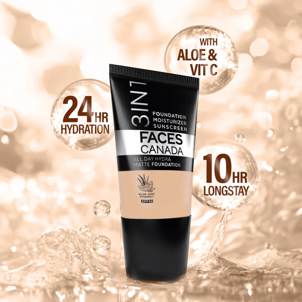 Faces Canada All Day Hydra Matte Mini Foundation - Rose Ivory 011 - Distacart