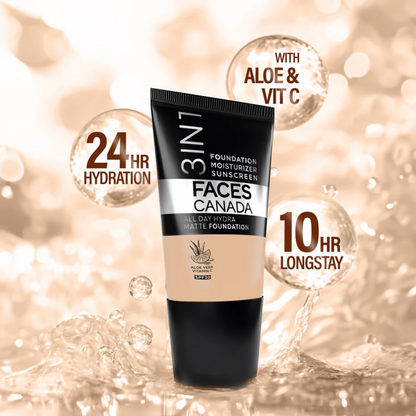 Faces Canada All Day Hydra Matte Mini Foundation - Rose Ivory 011 - Distacart