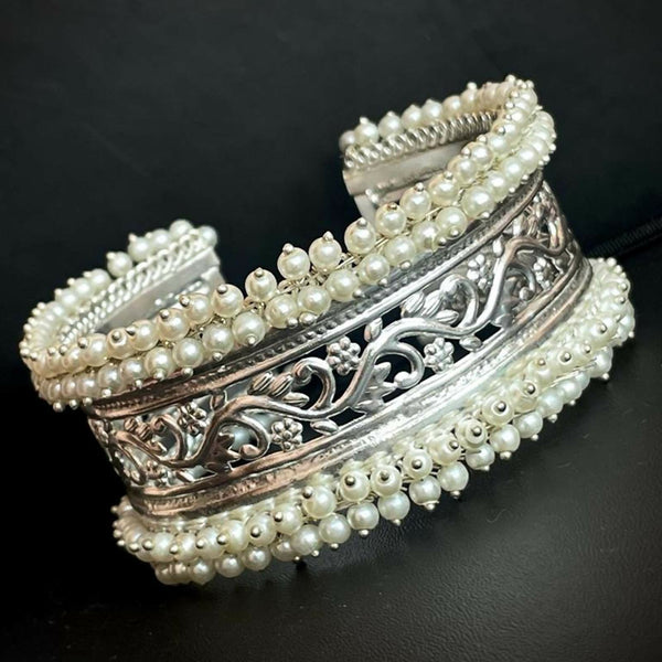 Joban Fashion White Brass White Silver Replica Adjustable Kada