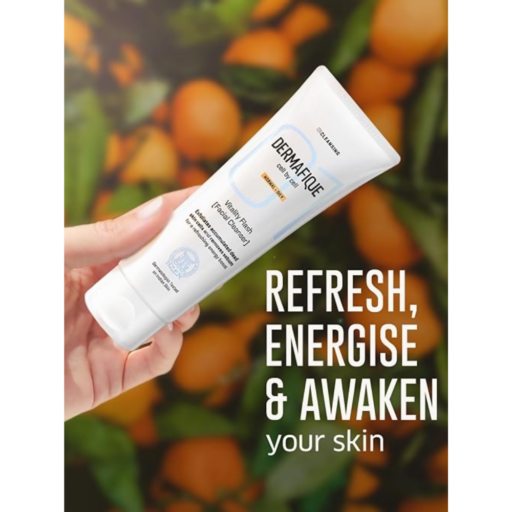 Dermafique Vitality Flash Facial Cleanser Exfoliating Face wash - Dista