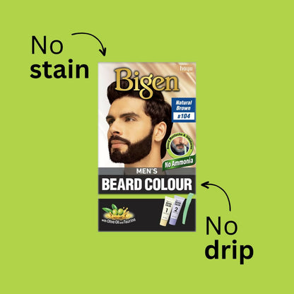 Bigen Men's Beard Color - Natural Brown B104 - Distacart