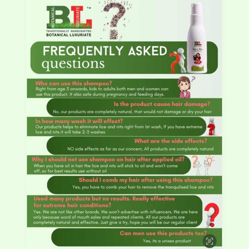 Botanical Luxuriate Tea Tree Anti Lice and Nits Shampoo & Comb - Dista