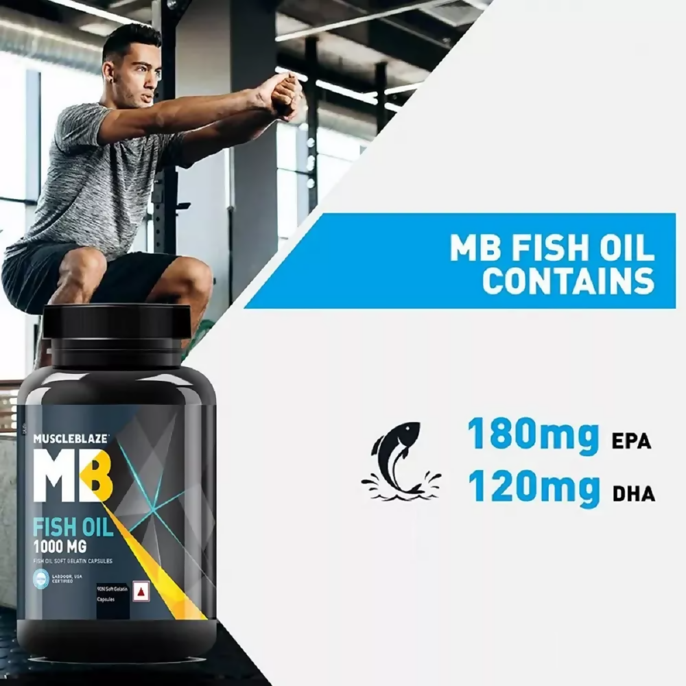 MuscleBlaze Fish Oil 1000 Mg Capsules
