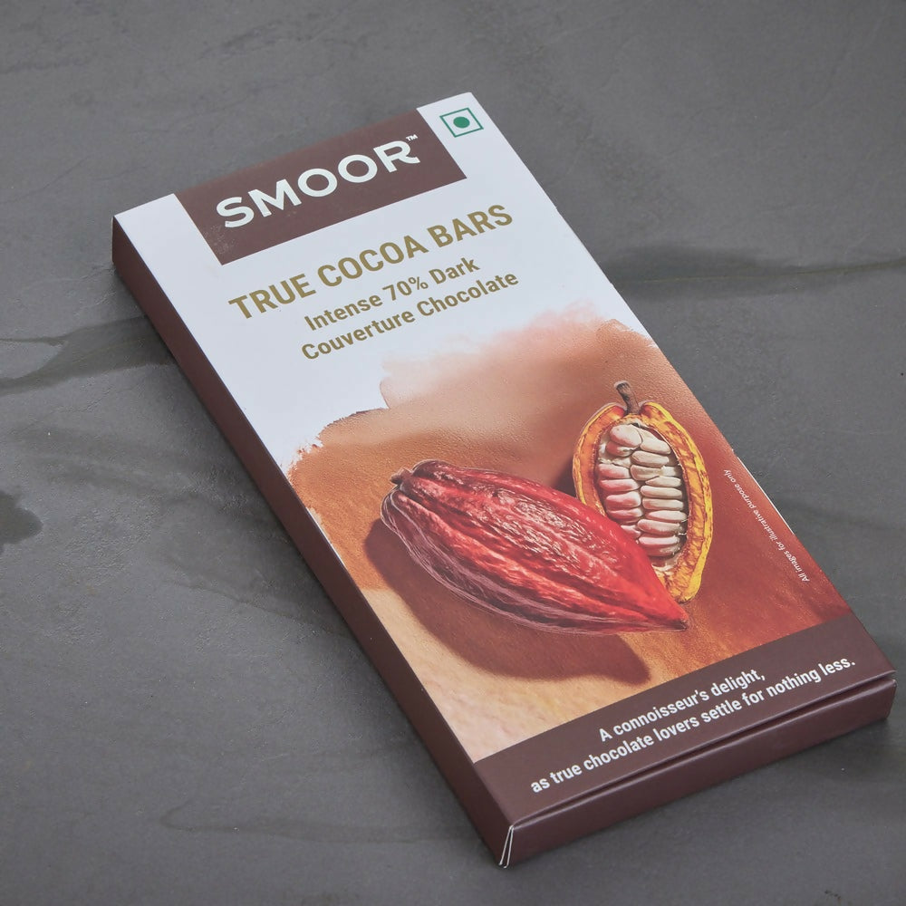 Smoor True Cocoa Bars Intense 70% Dark Couverture Chocolate - Dista