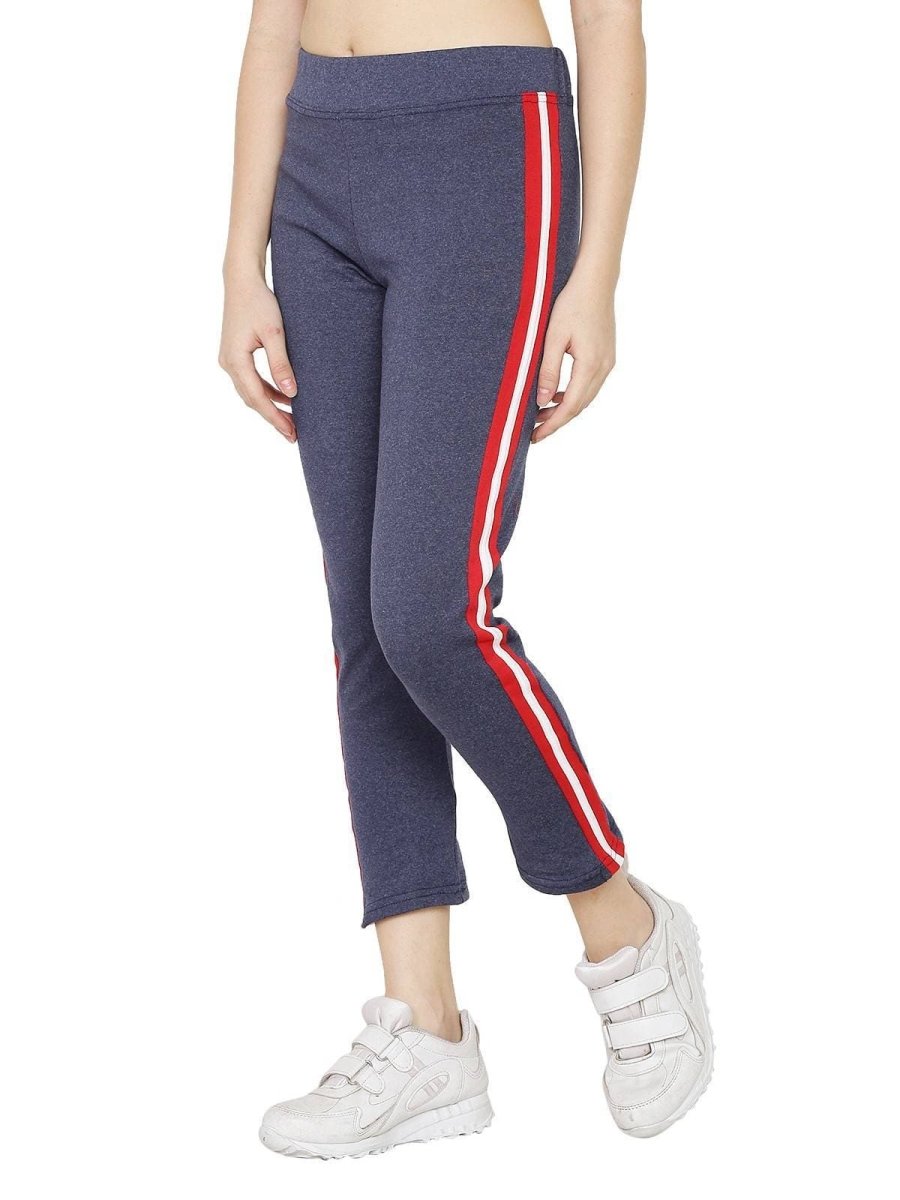 Asmaani Blue Grey Color Hosiery Lower with Two Side Pockets and tapped