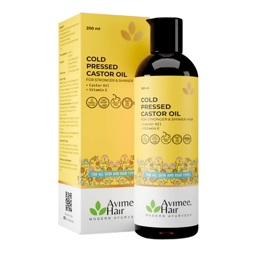 Avimee Herbal Cold Pressed Castor Oil For Hair Growth - Dista