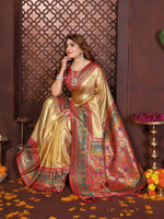 Thumbnail for Aastha Fashion Gold Tissue Silk Weaving Saree - Distacart