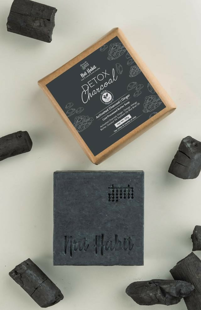 Nat Habit Cold Processed Detox Charcoal Soap - Distacart