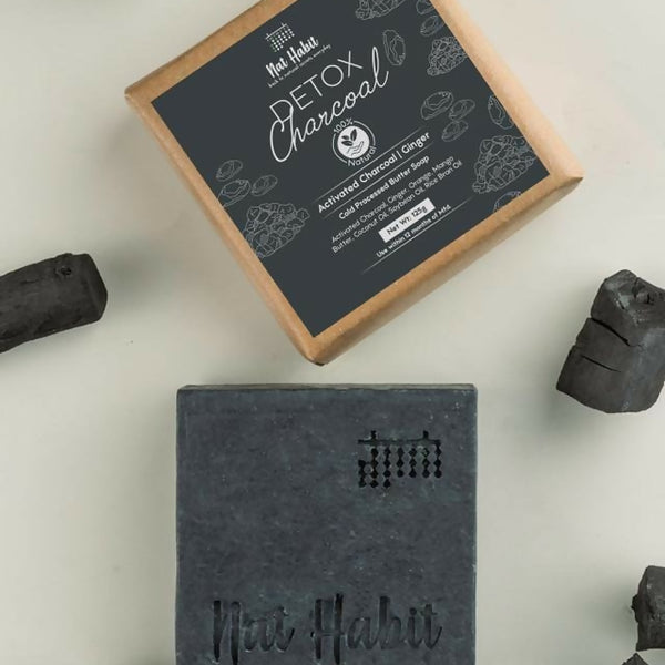 Nat Habit Cold Processed Detox Charcoal Soap - Distacart
