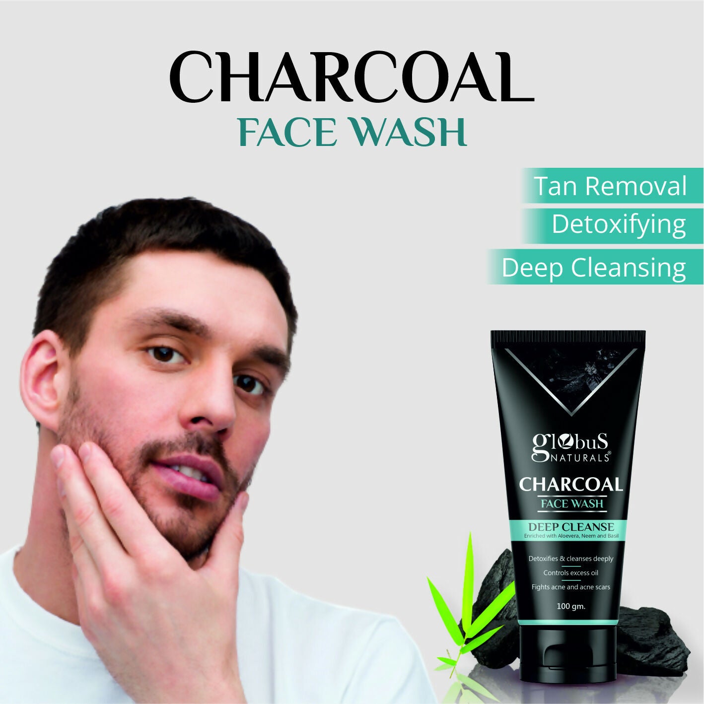 Globus Naturals Charcoal Face Wash - Distacart