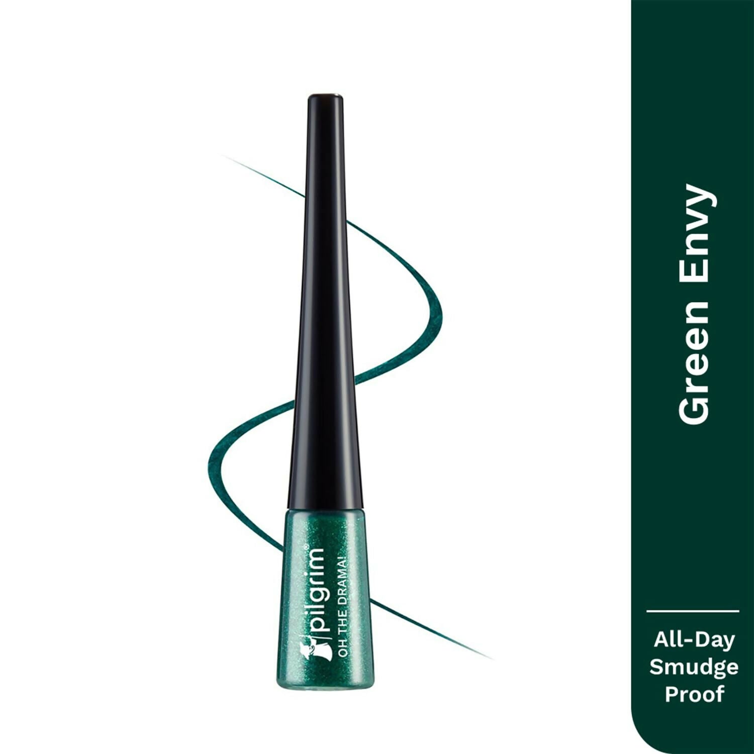 Pilgrim Metallic Eyeliner Green Envy, Long Lasting & Smudge Proof Enriched With Argan Oil - Distacart