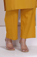 Thumbnail for Miravan Womens Yellow Kurta And Palazzo Set - Dista