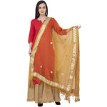 Thumbnail for A R Silk Orgenza Gota patti Fancy Dupatta Color Musturd Dupatta or Chunni
