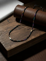 Thumbnail for NVR Men's Handcrafted Multicolour Rhodium Plated Chain - Distacart