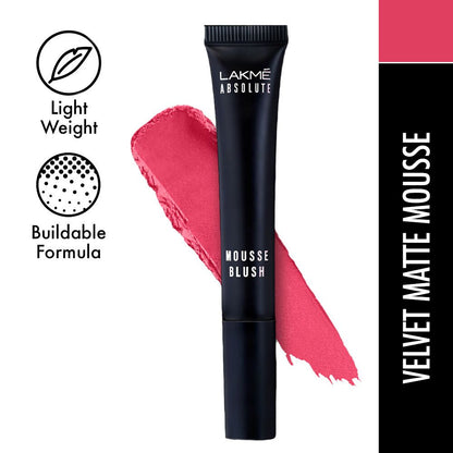 Lakme Absolute Mousse Blush - Pink Berry - Distacart