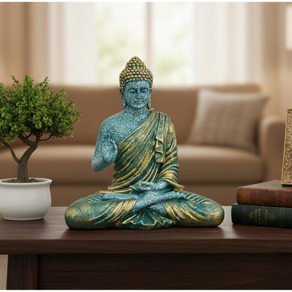 ESPLANADE Resin Meditating Buddha Showpiece - Dista