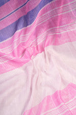 Thumbnail for Vastranavya Pink Blue Digital Printed Linen Ready To Wear Designer Saree with Unstitched Blouse - Distacart
