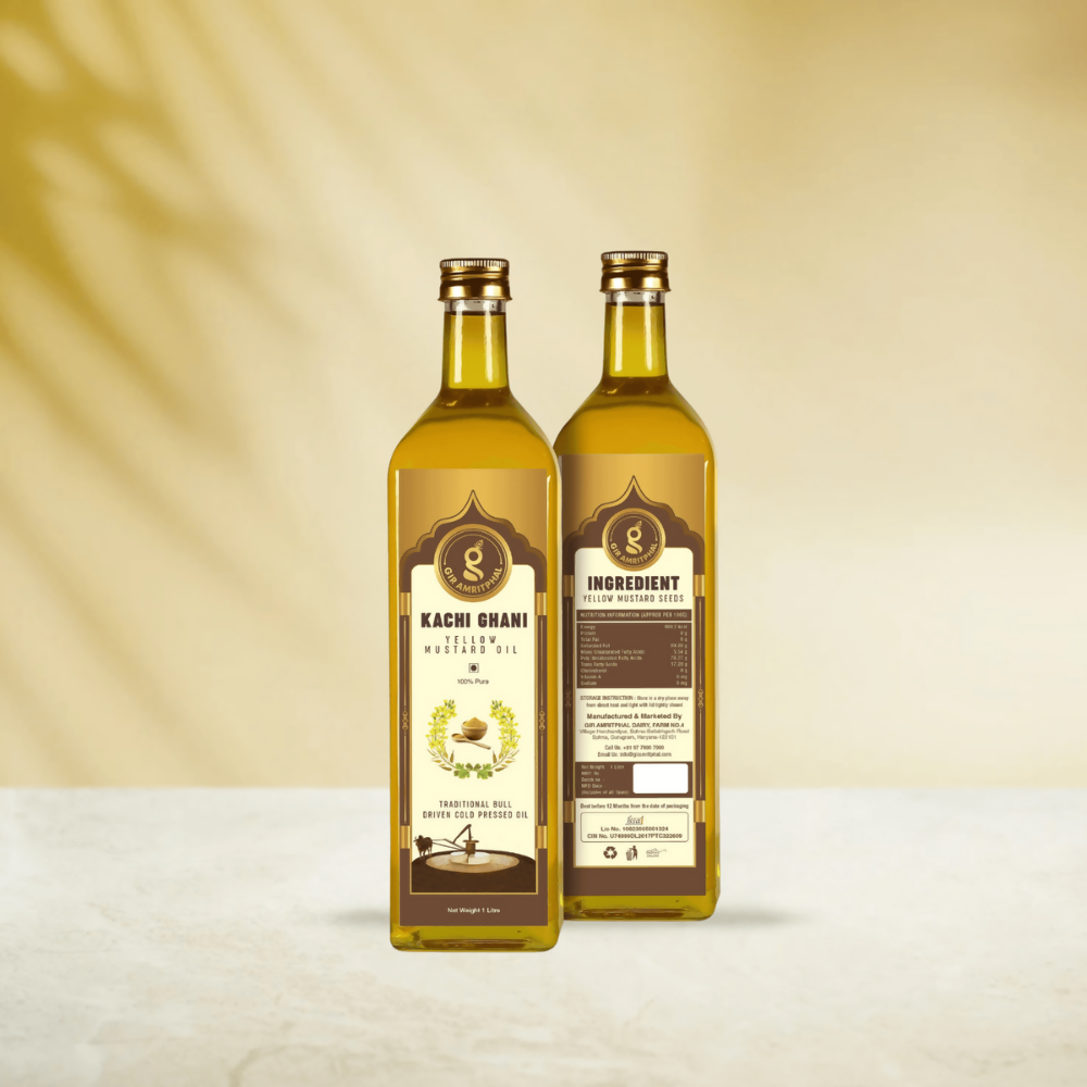 Giramritphal Kachi Ghani Cold Pressed Black Mustard Oil - Distacart