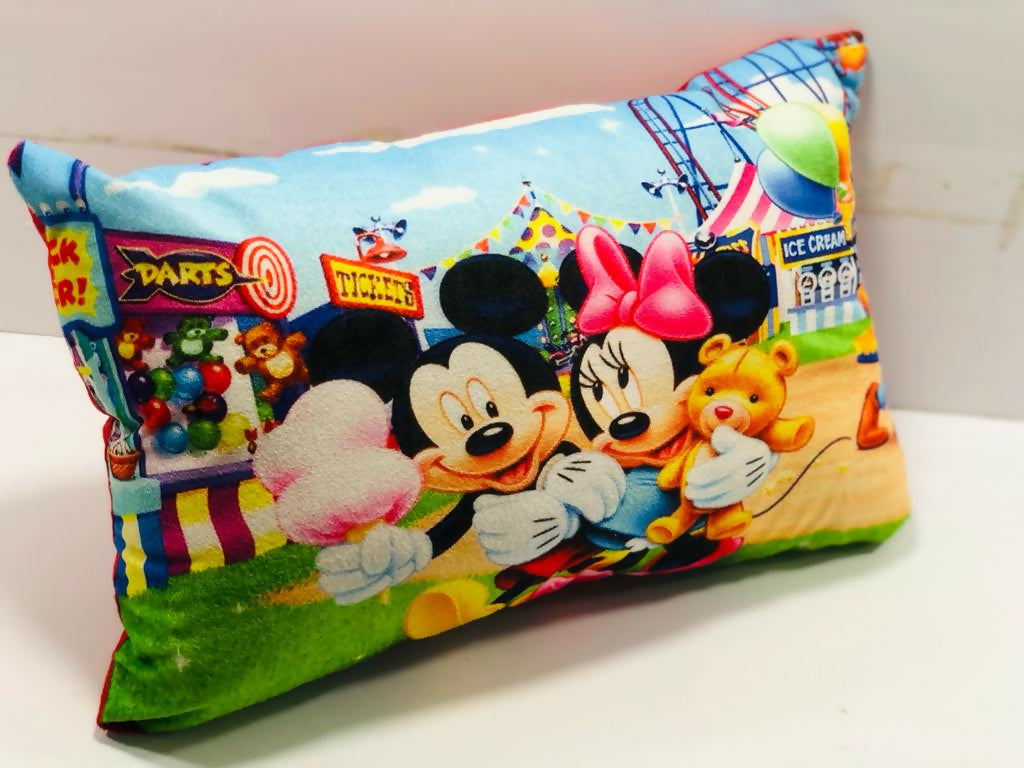 Unique Fashion Microfibre Filled Cushion For Kids - Mickey Minnie Tickets - Distacart