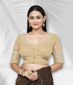 Thumbnail for Joban Fashion Women's Beige Embroidered Stitched Blouse