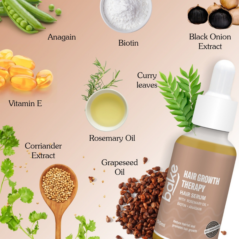 Bake Pure Rosemary Oil Hair Serum with Anagain & Biotin
