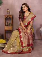 Thumbnail for Aastha Fashion Light Brown Silk Sarees Weaving Saree - Distacart