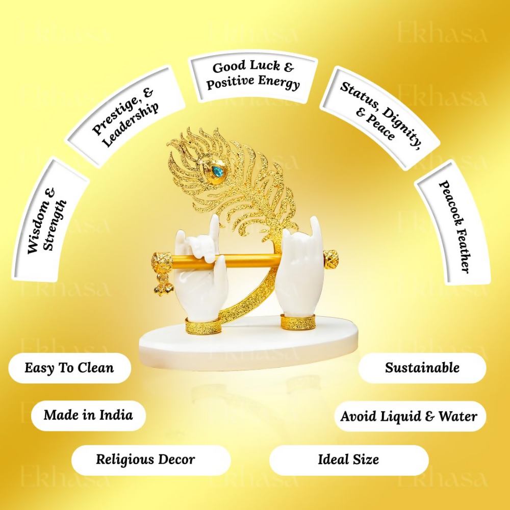 Ekhasa Lord Krishna Hands with Flute Idol - Dista