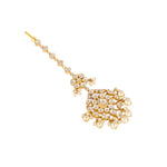 Thumbnail for Nuyug 22K Gold-Plated Kundan Studded Maang Tikka Head Jewellery
