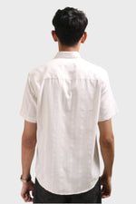 Thumbnail for Xkind Off White Self Stripes Regular Fit Shirt