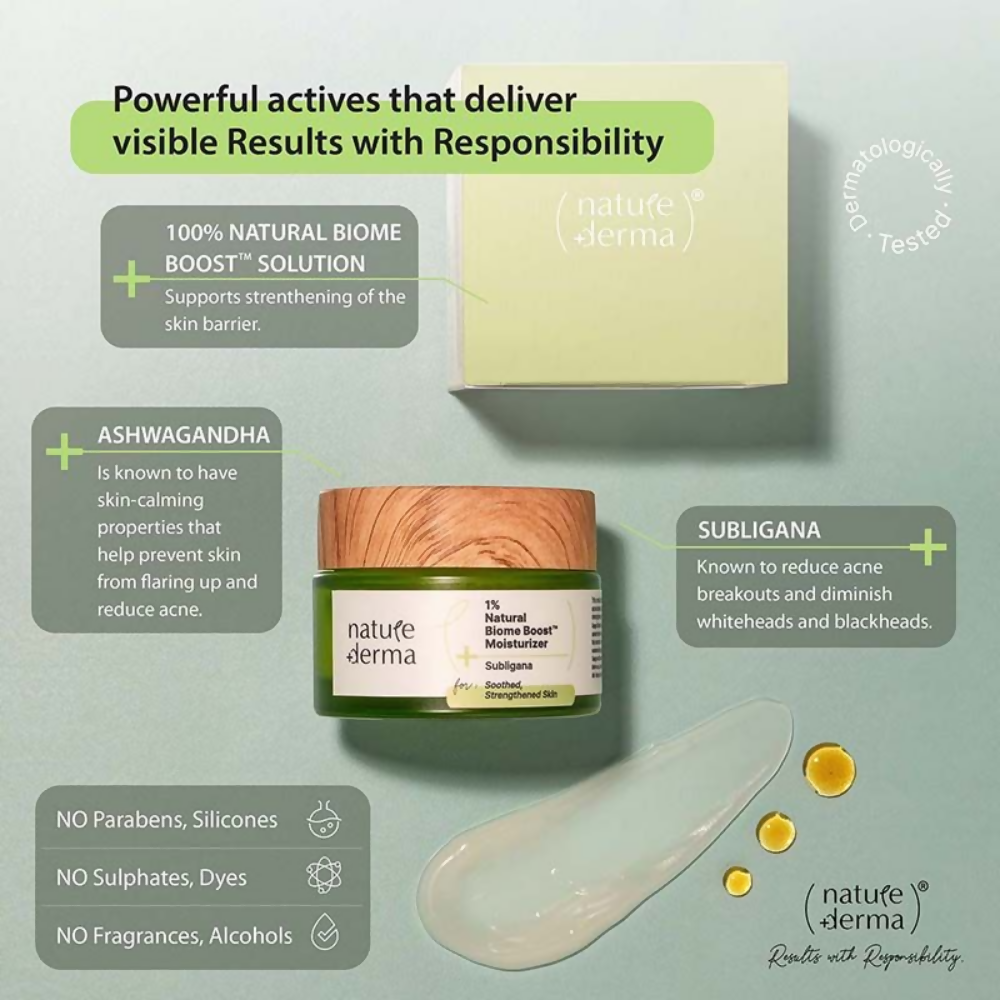 Nature Derma 1% Natural Biome-Boost Moisturizer - Distacart