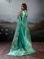 Thumbnail for Shree Shyam Fashion Rama Silk Blend Saree - Distacart