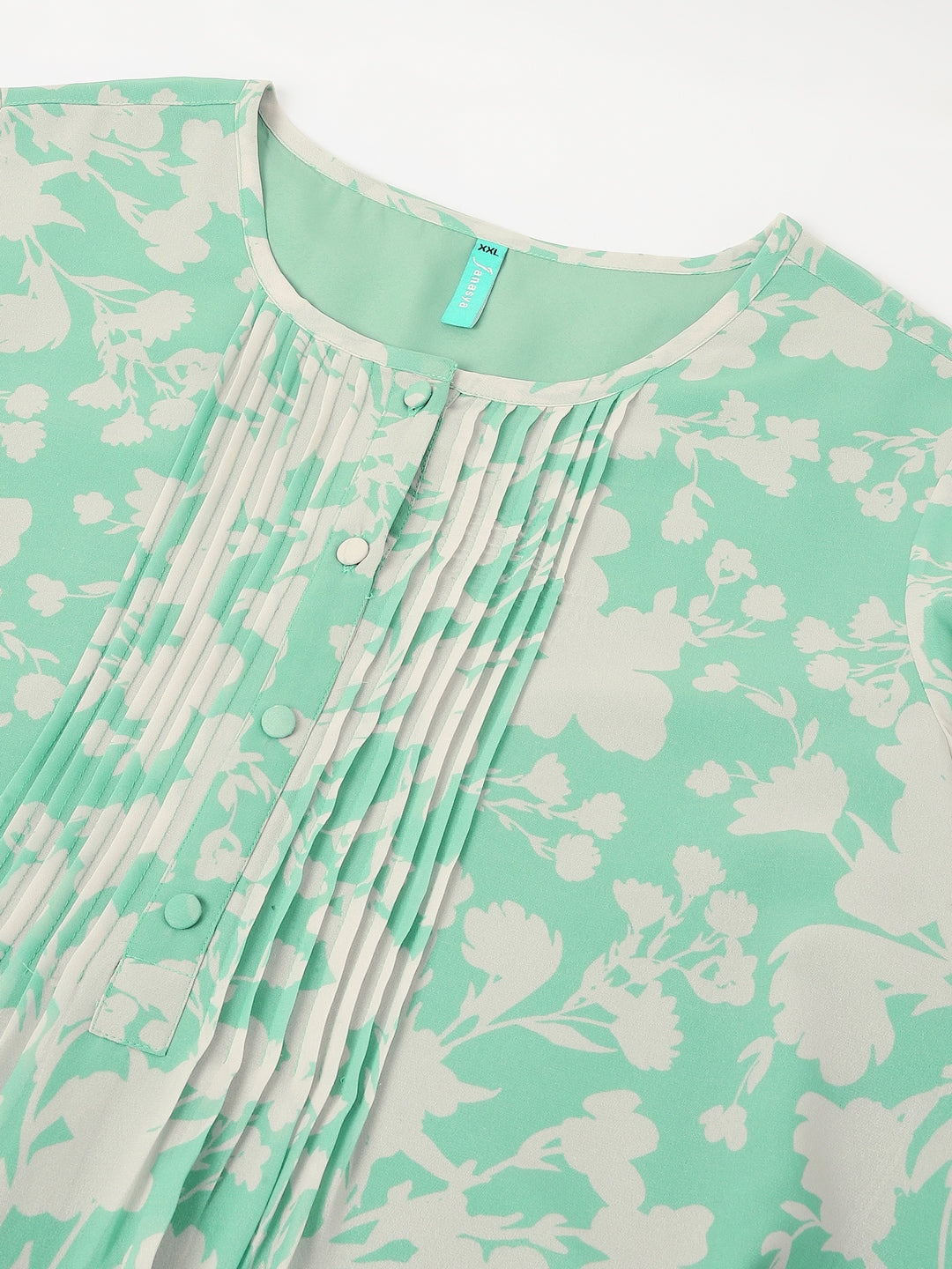 Janasya Light Georgette Floral A-Line Tunic
