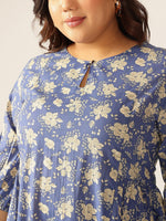 Thumbnail for Janasya Bright Cotton Floral Fit & Flare Dress