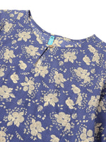 Thumbnail for Janasya Bright Cotton Floral Fit & Flare Dress