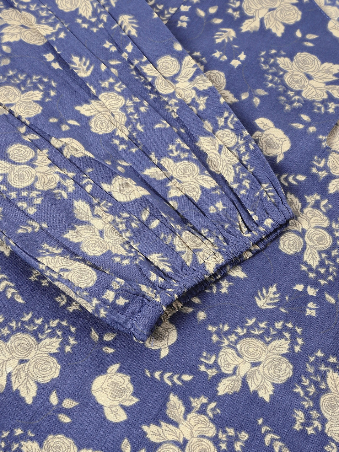 Janasya Bright Cotton Floral Fit & Flare Dress