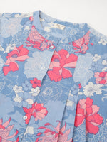 Thumbnail for Janasya Bright Cotton Floral A-Line Tunic