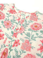 Thumbnail for Janasya Light Cotton Floral A-Line Tunic