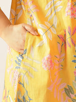 Thumbnail for Janasya Light Cotton Tropical A-Line Tunic