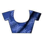 Thumbnail for Very Much Indian Handblock Printed Cotton Saree With Natural Dyes - Indigo Blue - Distacart