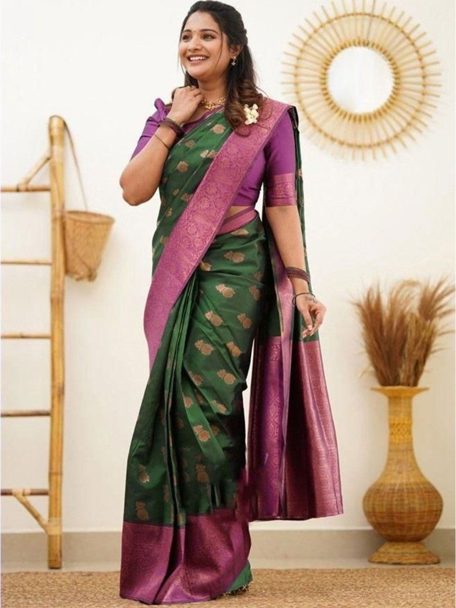 Anouk Woven Design Zari Banarasi Saree - Distacart