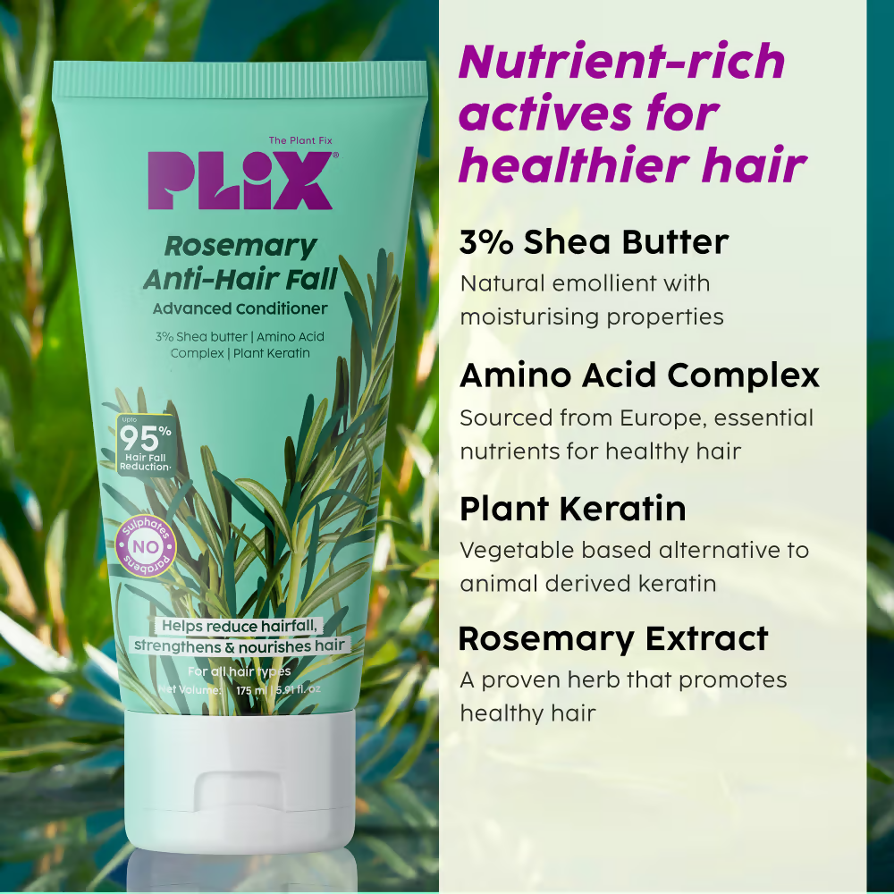 PLIX The Plant Fix Rosemary Anti Hairfall Regime Advanced Shampoo & Conditioner - Distacart