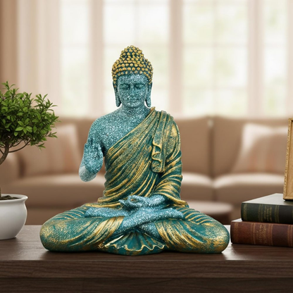 ESPLANADE Resin Meditating Buddha Showpiece - Dista