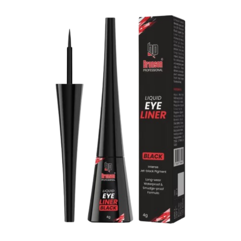 Bronson Professional Liquid Eyeliner Smudgeproof ,Lightweight, Matte Finsih Eyeliner - Black - Dista