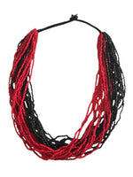 Thumbnail for Inhanns Handmade Beaded Multilayer Necklace, 20 Layers - Black & Red - Distacart