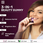 Thumbnail for What's Up Wellness Beauty Gummies With Biotin, Zinc, Folic Acid For Hair, Skin & Nails - Distacart