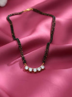 Thumbnail for NVR Women Gold Plated Black Beaded Mangalsutra - Distacart