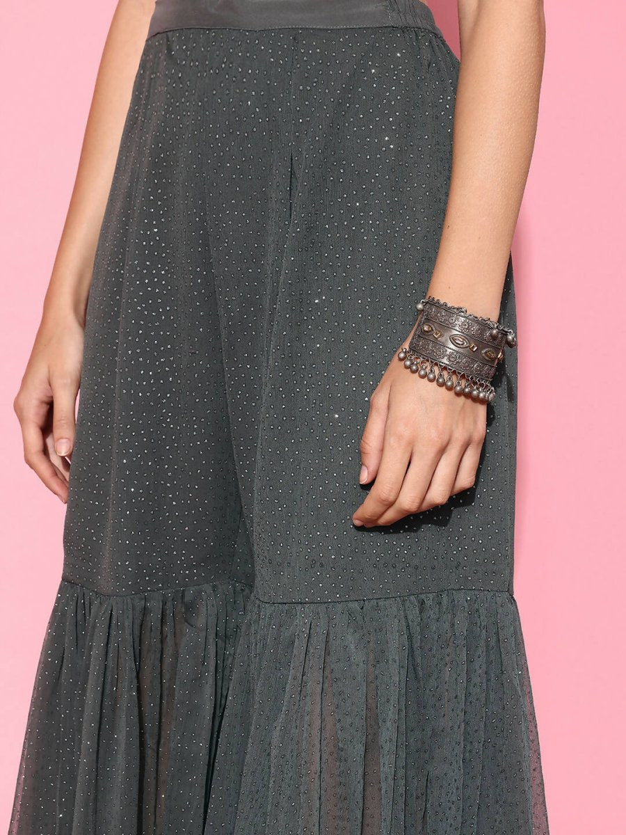 Ahalyaa Women's Traditional Wear Co-ods - Grey - Distacart