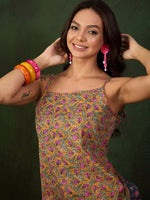 Thumbnail for Sangria Printed Kurta With Trouser