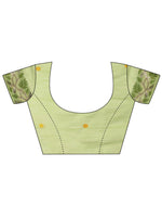 Thumbnail for Astita Linen Cotton Light Green Saree